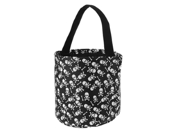 X Cesta De Doces De Halloween, Bolsa Portátil Para Lanches Com Estampa De Esqueleto Ly Ebike (preta)