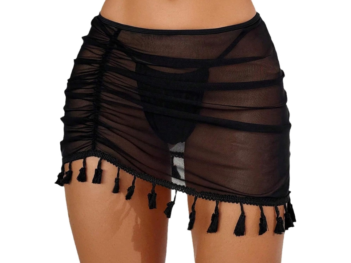Vestido SFUSHOS de Praia com Franjas e Borlas