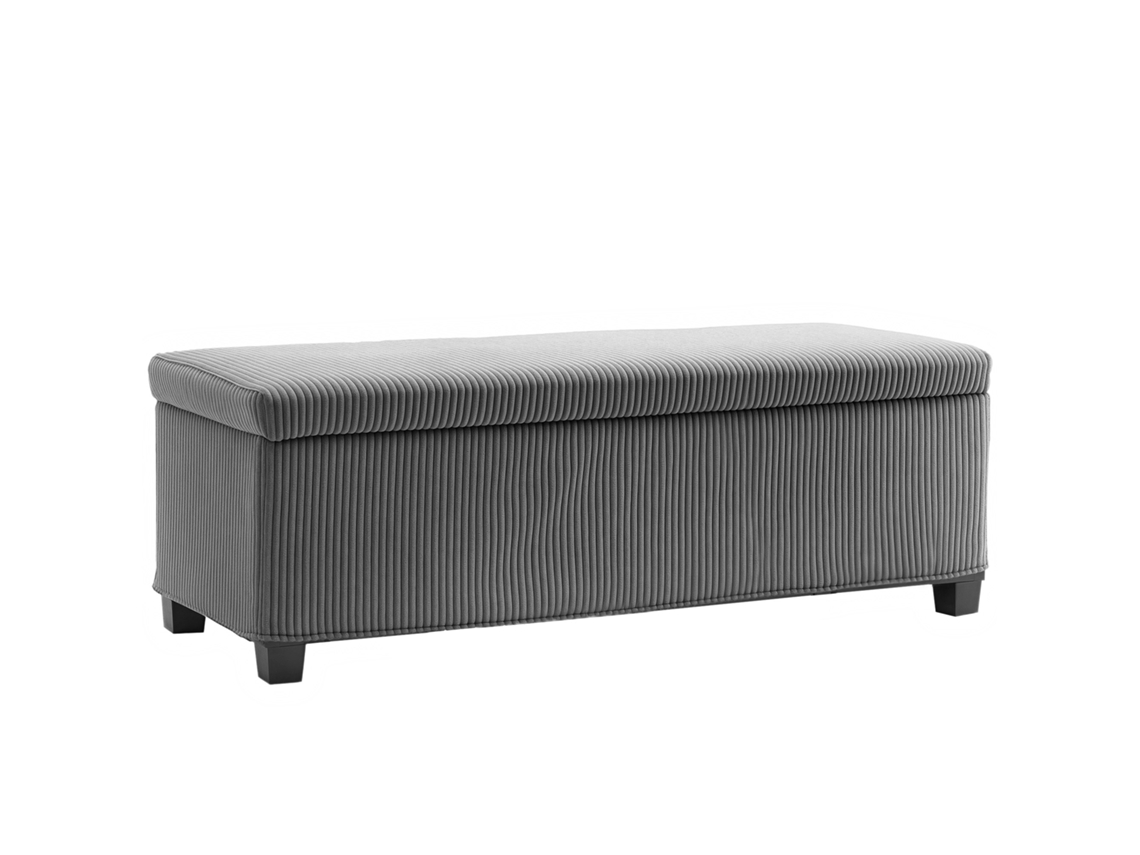 Banco de Arrumação Placa Multicamandas e Poliéster Cor Cinzento 112x42x40 cm Homcom
