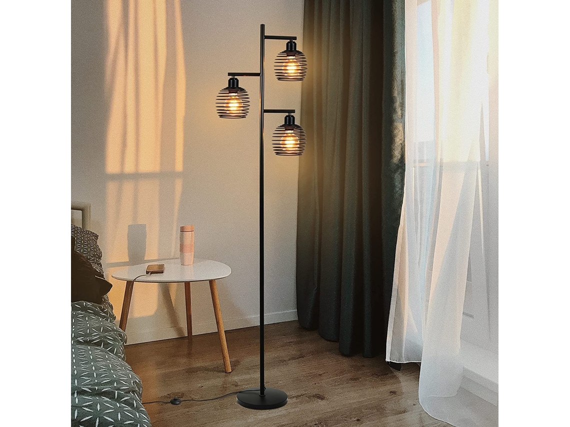 Candeeiro Suspenso de Mesa de Jantar Preto Candeeiro Suspenso Vintage de Vidro Fumado com Chama Única E27 NETTLIFE