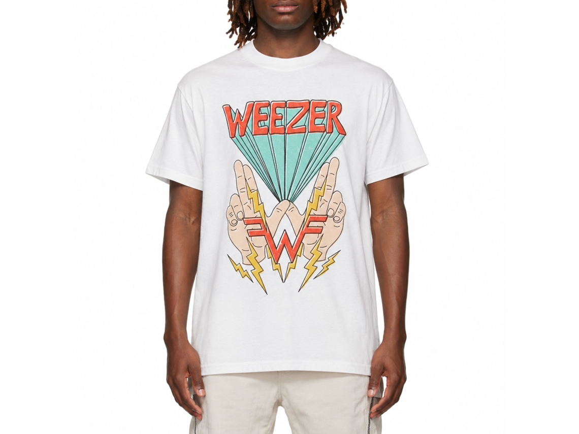 Weezer Hands Lightning T-shirt Unisex Adults Size:m