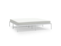 Bed Frame, Bed Frames Vidaxl Branco Aço (183 X 213 Cm)
