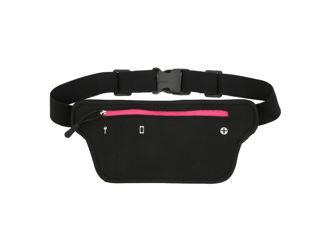 Lurelia Pochete De Corrida Ajustável De Neoprene Com Cós Elástico Unissexo, Rosa E Vermelho