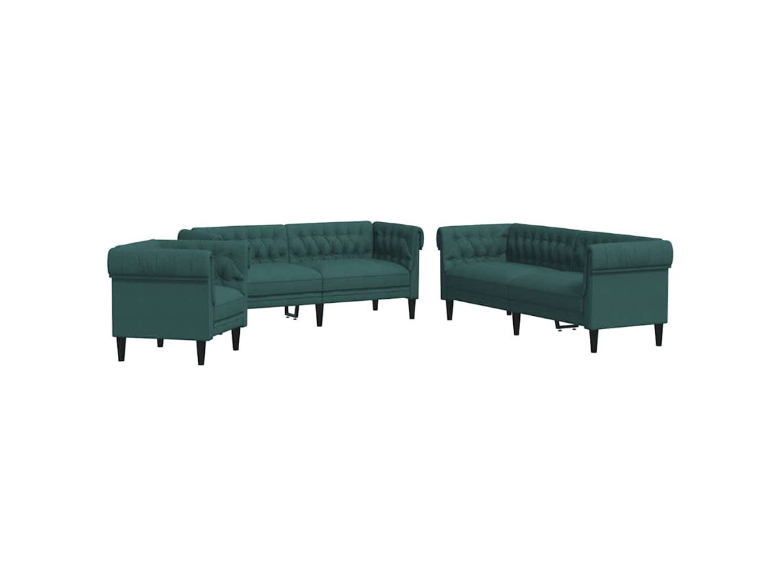 Sofa Set, Sofa Sets Vidaxl Verde Tecido (n/a)