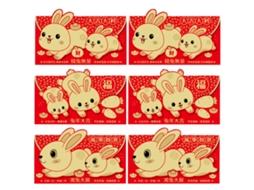 Laxiscreed Envelope De Dinheiro Lucky Rabbit Year Vermelho Com Design 3d E Estilo Robusto