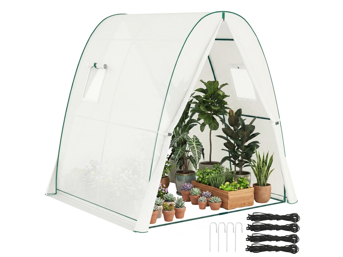 Suporte para Plantas com 4 Prateleiras BTFORUS, ajustável até 110cm, em madeira e metal