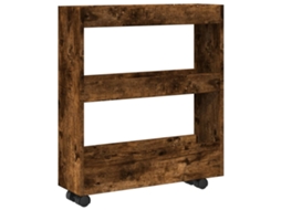 Narrow Storage Trolley, Narrow Storage Trolleys Vidaxl Marrom Madeira Processada (n/a)