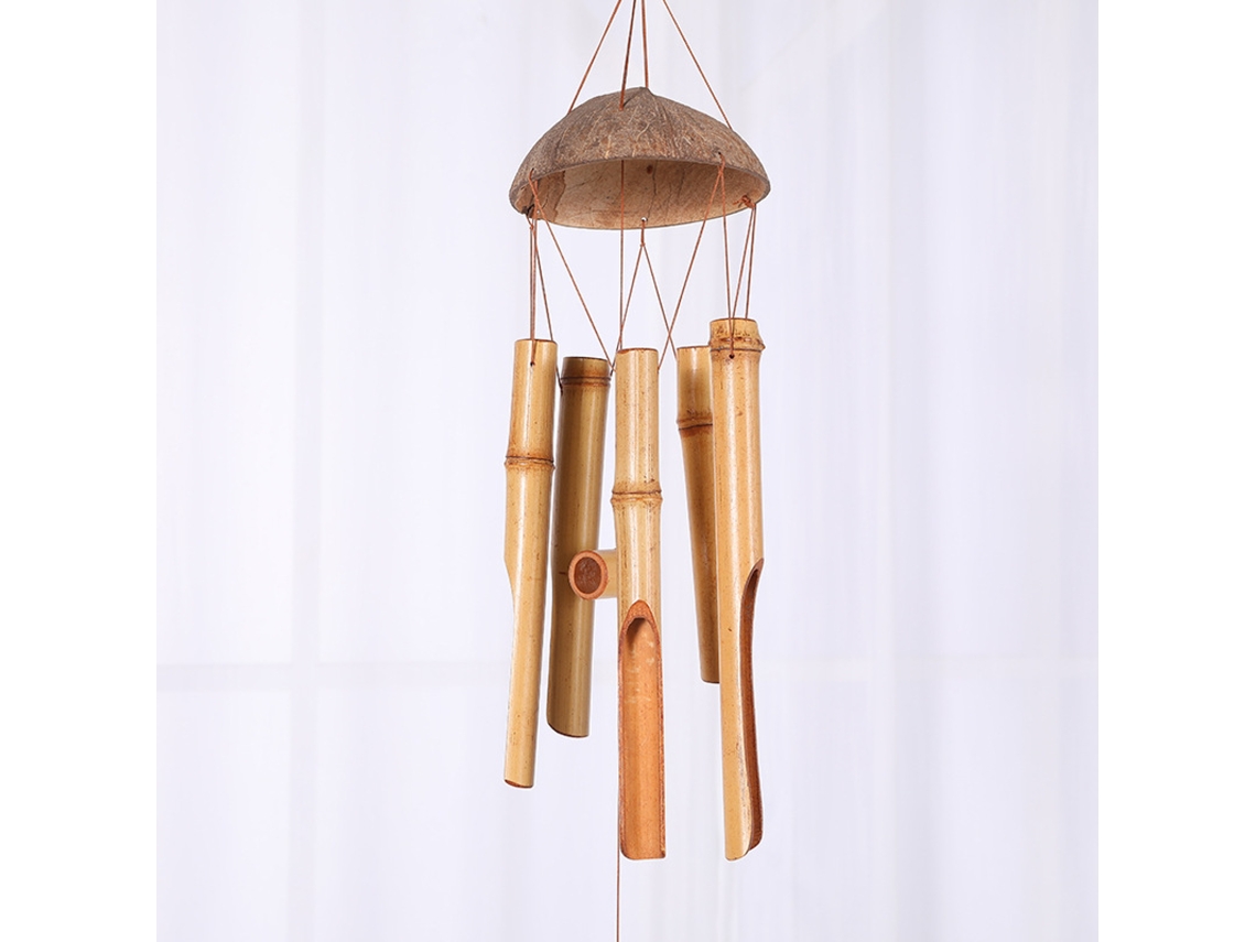 Sinos de Vento Bambu para Ioga, Meditação e Decoração de Casa BRILVIBERA