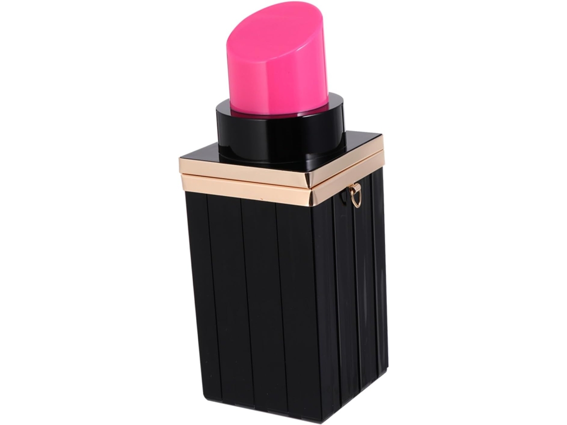 Bolsa De Ombro Em Acrílico Com Corrente, Bolsa De Jantar Compacta Para Mulheres, Preta E Rosa.