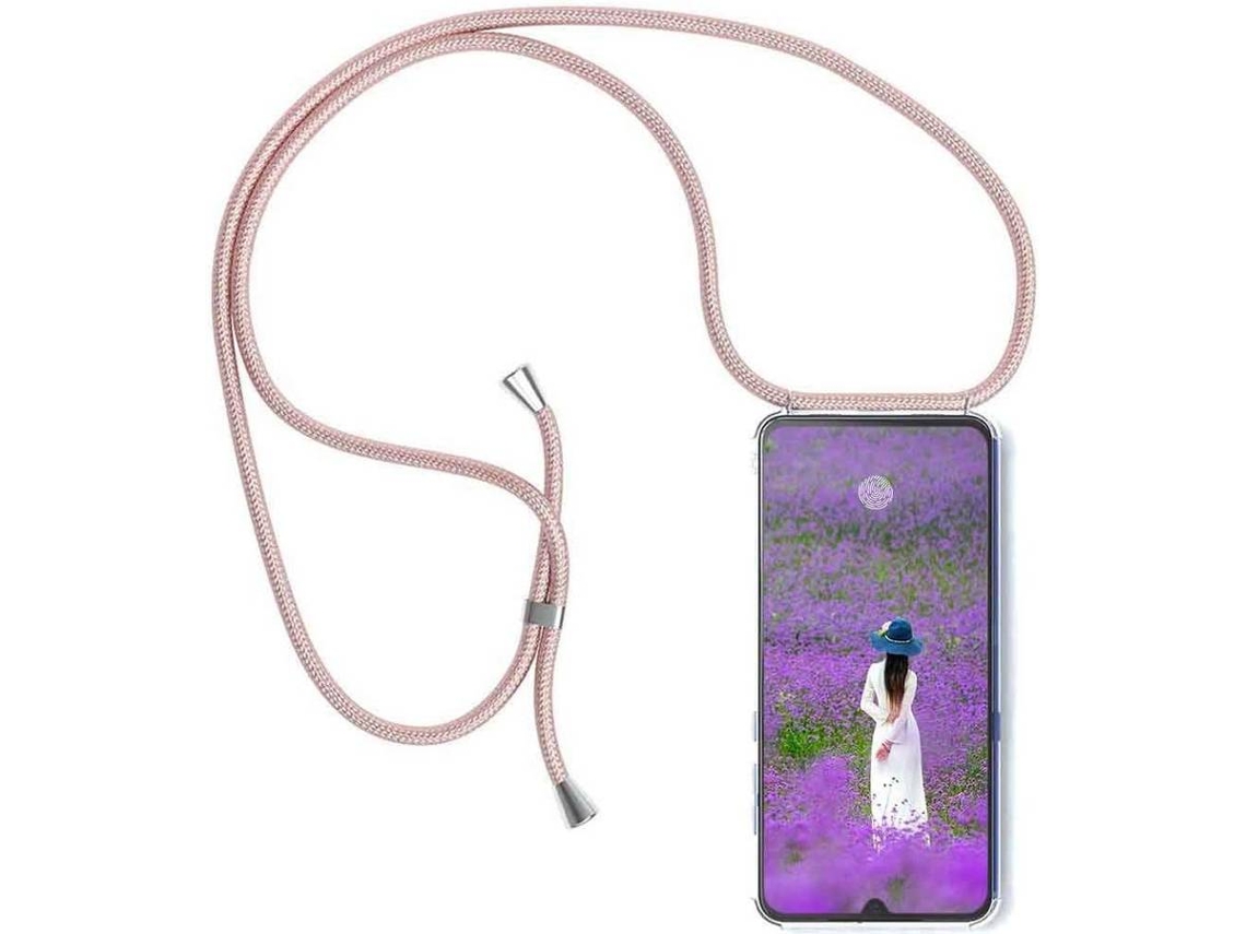 Capa Xiaomi Mi 9 Lite HONGWE. Com corda Transparente, Rosa