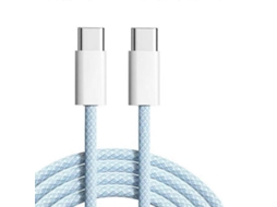 Lurelia Cabo Usb-c Bilateral, 60 W, 100cm, Carregamento Rápido, Verde, Formato Compacto