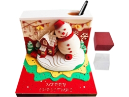 Calendário De Mesa 3d Bloco De Notas Artístico Com Boneco De Neve Natalino Bloco De Folhas Desta Gokoco