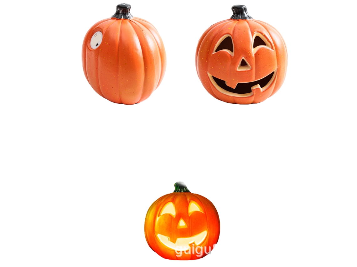 Laxiscreed Abóbora De Halloween Led Com Rosto Feliz Para Decoração De Interior E Exterior, 10 Polegadas