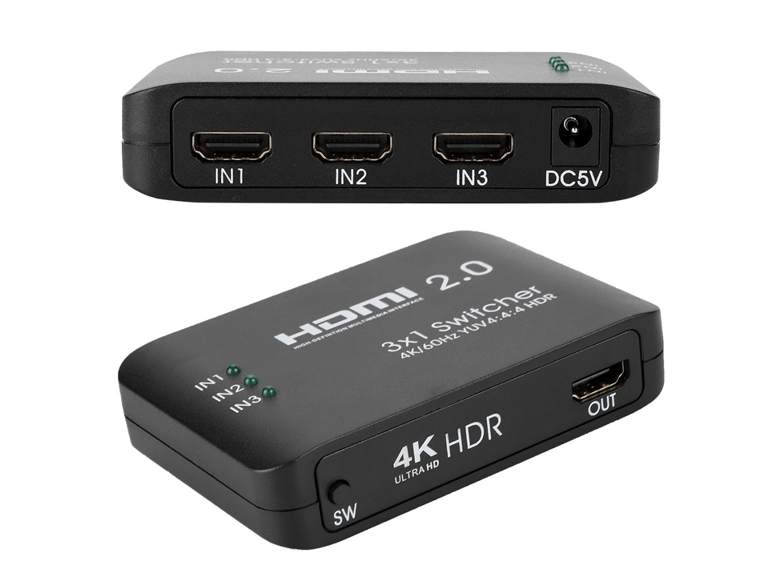 Interruptor Hdmi 2.0 (3 Entradas, 1 Saída)