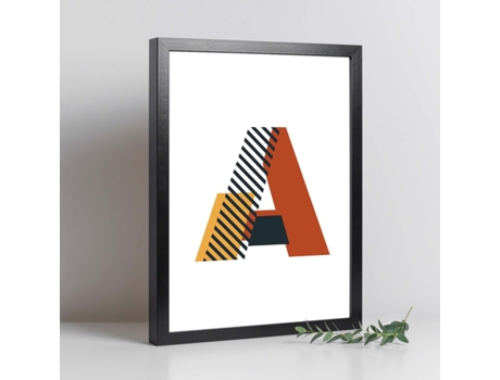 Póster NACNIC da Letra A. Geometria Limine com Lesões Do Alfabeto.