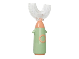Escova de Dentes Infantil Silicone Macio em Formato U, com Design Desenho Animado e Rotação 360 ​​graus. Ide Al para Limpeza Dental GOKOCO