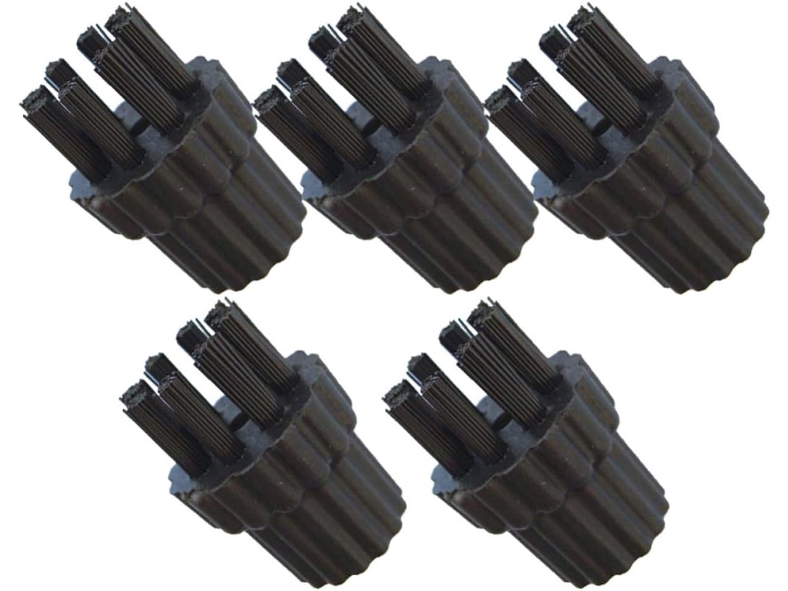 Conjunto De 5 Escovas Multiuso Para Limpeza Máquinas, Em Plástico Preto