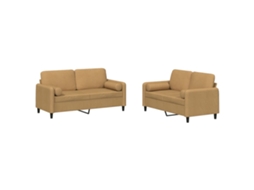 Sofa Set, Sofa Sets Vidaxl Marrom Veludo (n/a)