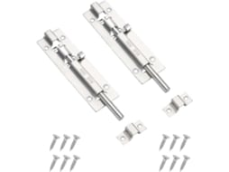 Pacote Com 2 Fechaduras De Porta Para Banheiro, Quarto, Banheiro, Chuveiro Trava Deslizante De Fácil Instalação Com Parafusos Aquaforge