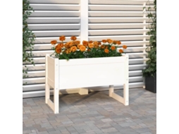 Vidaxl Vaso/floreira 78x40x52 Cm Pinho Maciço Branco