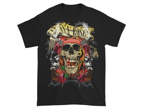 T-shirt ROCKINSTONE Guns N Roses Camiseta Caveira Trashy (M - Main Image