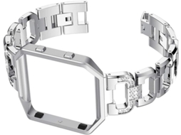 Pulseira Para Smartwatch Com Fecho Em Metal Formato De D Strass E