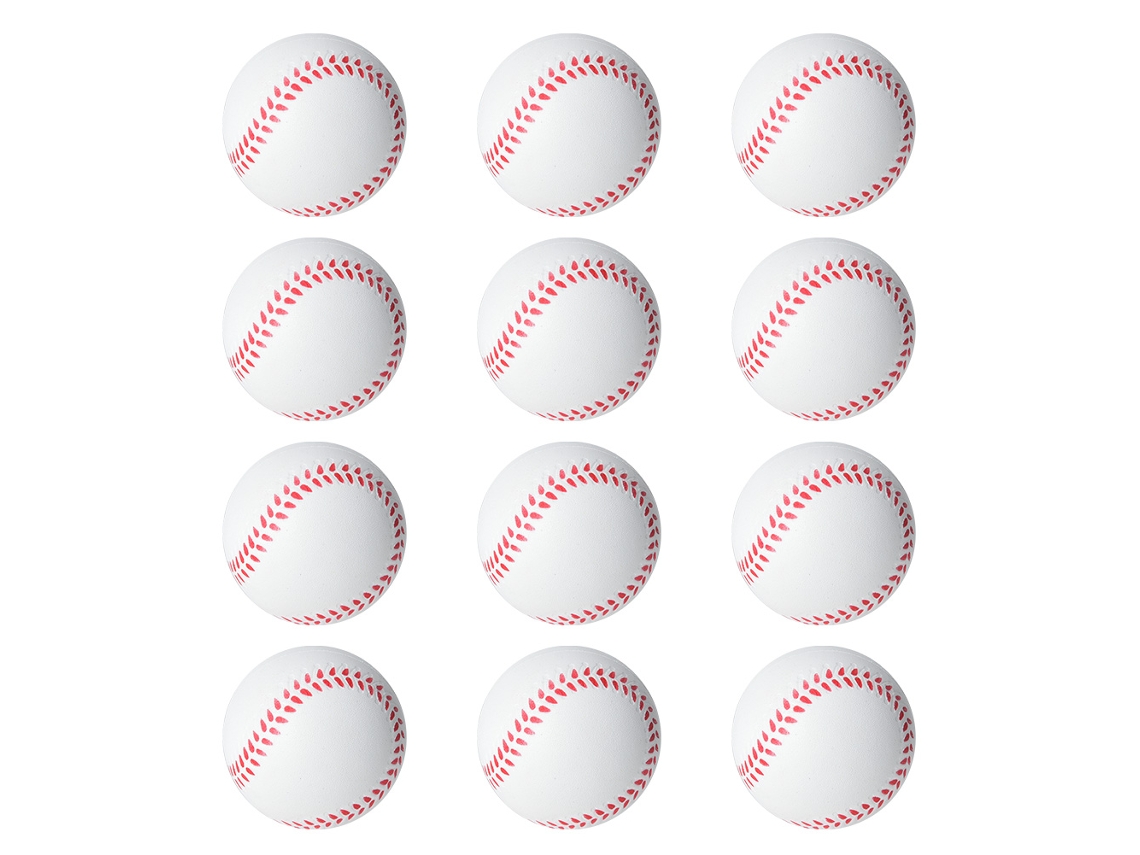 Mali 12 bolas elásticas de EVA macio com núcleo completo de 6,3 cm para playground infantil, reduzem o estresse, brinquedo de beisebol.