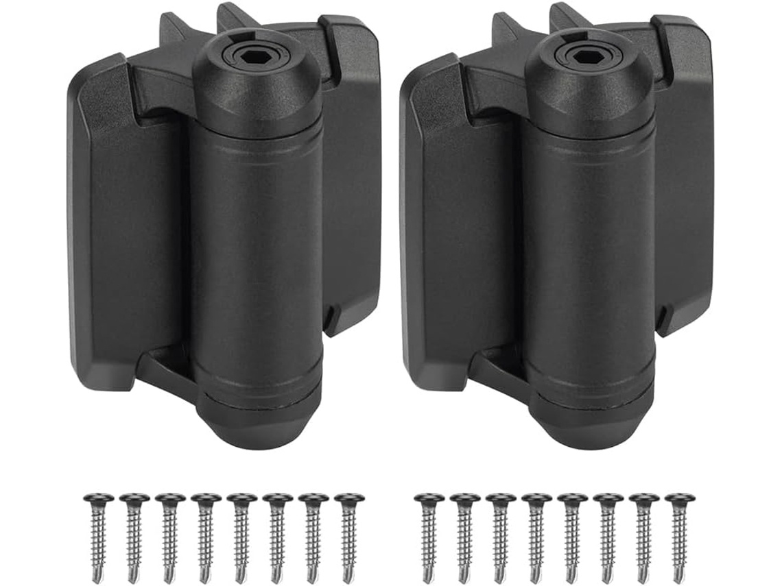 Dobradiças Ajustáveis Para Portão De Piscina Com Pés Alinhamento, 2 Peças, Dobradiças De Fechamento Automático Com