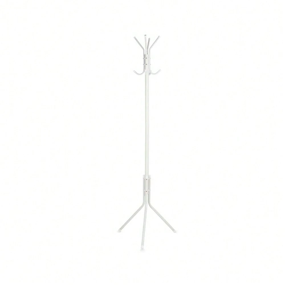 Cabideiro Metálico com Suporte para Casacos e Chapéus 48x48x170cm VOLTEDGE