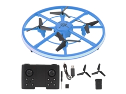 Drone Mini Controle Remoto Com Luz Led Brinquedo Voador Para Crianças Quadricóptero Rc Evitação De Obstáculos Modo Sem Cabeça Azul