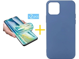 Capa + 2 Películas para iPhone 12 Pro Max SKYHE Azul