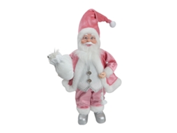 Decoração De Natal Laxiscreed Com Boneco De Resina, Pai Natal Em Pé Ou Sentado, Cor De Rosa