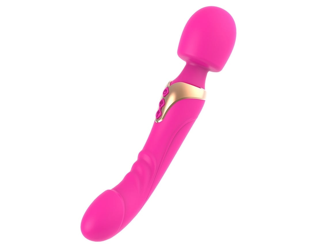 Vibrador de Silicone Grande com Duplo Motor e Massagem do Ponto G Brinquedo Erótico Rosa ZYBLSSBB