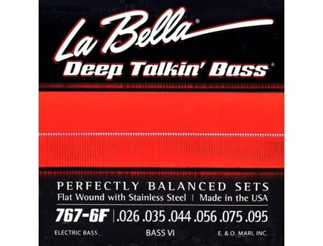 La Bella Conjunto de Cordas Baixo Elétrico Vi Bobina de Aço Inoxidável 026035