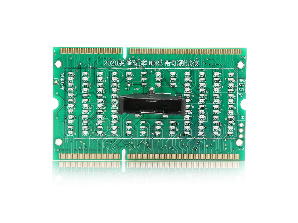 Testador De Memória Da Placa-mãe (detecta Memória Ddr3 De Notebook, Reversível Com Luz)