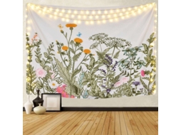 Tapiz De Flores Silvestres E Plantas Vintage Para Parede De Design Único E Material De Alta Qualidade