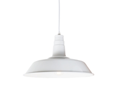 Lâmpada De Teto Branca Estilo Industrial, Diâmetro 36 Cm, Metal De Alta Qualidade, Soquete E27, Design Moderno E Elegante Alpinaluz