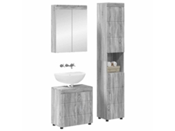 Conjunto de Móveis para Banheiro com Porta Tulum Cinza Sonoma MAISON EXCLUSIVE