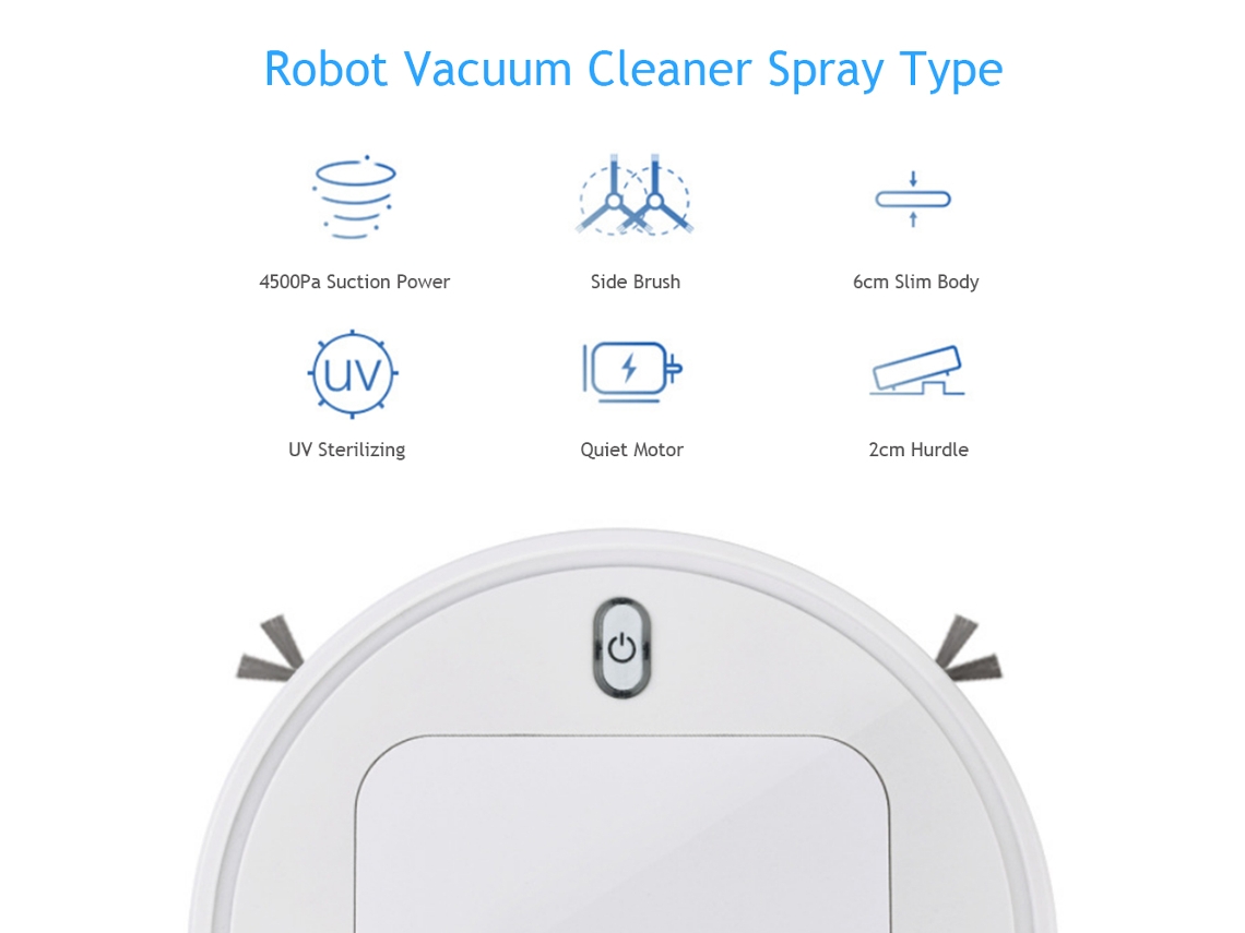 Aspirador De Pó Robô Laxiscreed Com Desinfecção Automática Por Spray E Luz Uv