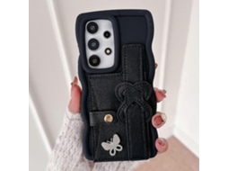 Pulseira De Couro Com Suporte Para Cartão E Capa Para Celular