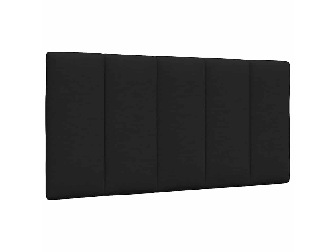 Vidaxl Almofadão De Cabeceira Hanko 100 Cm Tecido Preto