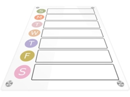 Agenda Magnétique Tableau Blanc Para Refrigerador Em Acrílico Écriture Lisse E Reutilizável, Cuisine Et Bureau
