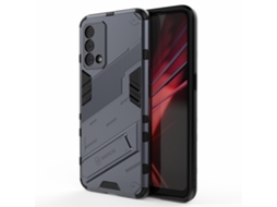 Capa Híbrido Para Lg, Oppo Oppo K9 Pele Sintética Anti-choque Azul