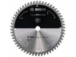 Disco de Serra Circular BOSCH Standard para Alumínio Para Serras a Bateria 184x2/1.5x16 T56
