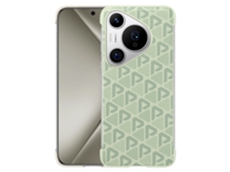 Capa Para Celular (verde) Huawei Pura70 Pro Com Design Em Formato De P, Couro Resistente A Impactos, À Prova De Quedas, Ultrafina.