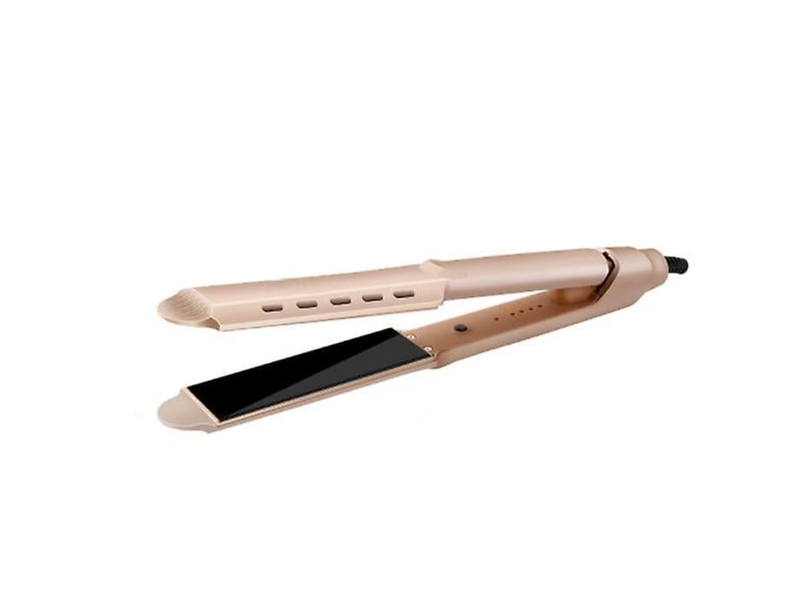 Alisador Placa Cerâmica Acabamento Dourado 4 Configurações de Vapor, para Alisamento Profissional em Casa Sem Sair Escritório Viagem STELASPLEN