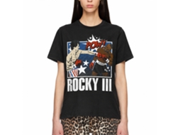 Rockinstone Rocky Movie Comic Book Pow Black Adult T-shirt Size:s