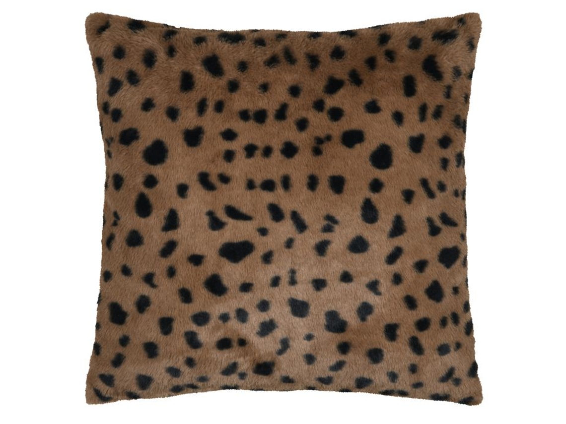 Coussin Com Padrão Animal Marron Escuro 45x45 Cm