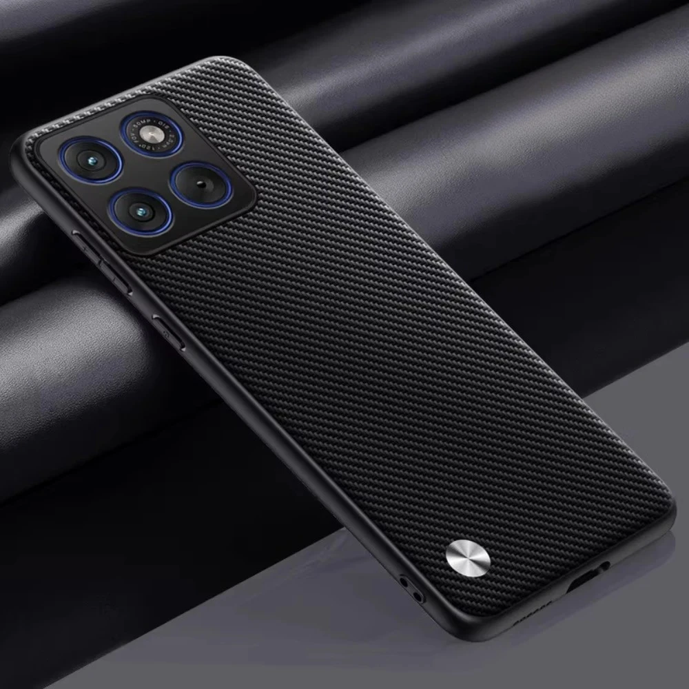 (preto, Motorola Moto G06) Capa Protetora Luxuosa Em Couro Pu Fosco Para Motorola, Resistente A Choques E Quedas.