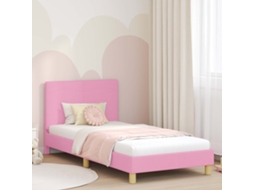 Vidaxl Estrutura De Cama Infantil Com Cabeceira Rosa 80 X 200 Cm